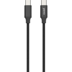 Кабель USB PERO DC-05 Type-C to Type-C, 3А, 60W, 1м, Black