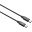 Кабель USB PERO DC-05 Type-C to Type-C, 3А, 60W, 1м, Black