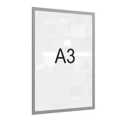 Рамка магнитная настенная Attache А3 ПЭТ, серая, 5шт/уп