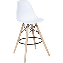 Стул барный Cindy Bar Chair (mod. 80)/1шт в уп, дер/мет/пласт,бел