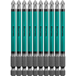 Бита KRAFTOOL Optimum Line PH2, 100 мм, тип E, 10 шт/уп (26122-2-100-10)