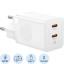 Зарядное устройство сетевое Baseus GaN5 Pro USB-C+C 40W белый