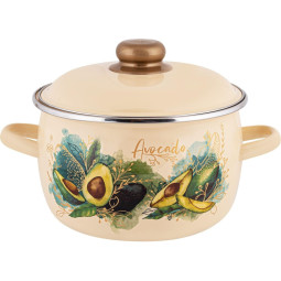 Кастрюля эмал сфер Avocado 2,0л , D=18cм, 1MC161P