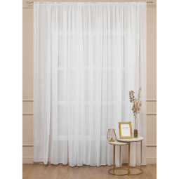 Тюль Amore Mio Однотонный креп Crep-8704-01 6,0x2,8 1 шт Белый