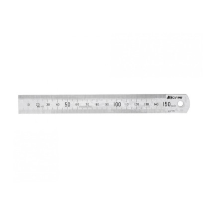 Линейка  измерительная 150х19 мм металлическая Micron 42158