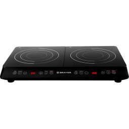 Плита индукционная BRAYER BR2803BR  настольная. 2 конфорки, 3400Вт