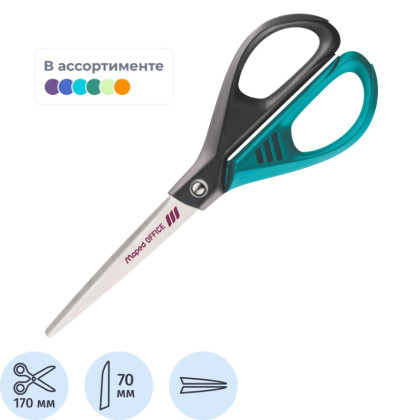 Ножницы Maped Essentials Green Deco,170мм,плас.симм.ручки,ассорти,468002