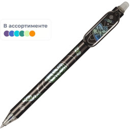 Ручка гелевая со стир черн M&amp;G Hello Mars, автом, д.ш. 0,5 мм,син,ассорти