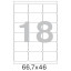Этикетки самокл. ProMEGA Label BASIC 66,7х46 мм/18 шт. на лист А4 (100лист