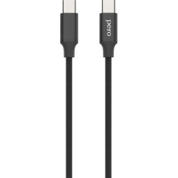 Кабель USB PERO DC-05 Type-C to Type-C, 3А, 60W, 2м, Black