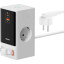 Зарядное устройство сетевое Baseus PSLR000602 2AC+1A+1C retr 65W белый