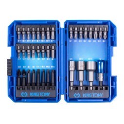 Набор бит 1/4, PH, PZ, Hex, Torx, Slotted,36 предметов KING TONY 1036MR