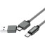 Кабель PERO, DC-07, 1м, Type-C/USB-A to Type-C, 60W, серый