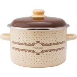 Кастрюля эмал цил Vintage 5,5л , D=24cм, 60069132