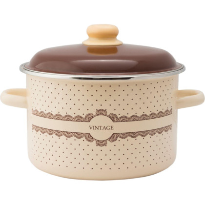 Кастрюля эмал цил Vintage 5,5л , D=24cм, 60069132
