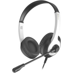 Гарнитура A4Tech Fstyler (FH100U (PANDA)) белый/черный 2м накладные USB