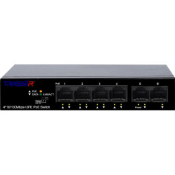 Коммутатор TRASSIR TR-NS1106-60-4POE (4 PoE порта)