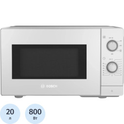 Микроволновая печь Bosch Серия 2 FFL020MW0 20л. 800Вт белый