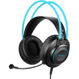 Гарнитура A4Tech Fstyler (FH200U BLUE) серый/синий 2м накладные USB