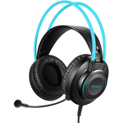 Гарнитура A4Tech Fstyler (FH200U BLUE) серый/синий 2м накладные USB