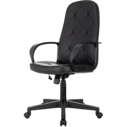 Кресло VB_EChair 602 PU черный эко.кожа крестов. пластик