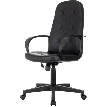 Кресло VB_EChair 602 PU черный эко.кожа крестов. пластик
