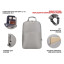 Рюкзак для ноутбука 15.6 Lamark B135 Light Grey