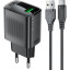Зарядное устройство сетевое ACEFAST (AF-A90P3-BK)QC18W GaN USB-A с каб