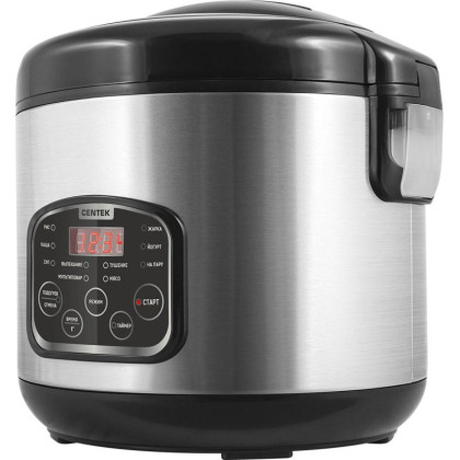 Мультиварка Centek CT-1490 (чёрный/сталь)  860Вт, 5.0л, LED, 10 программ