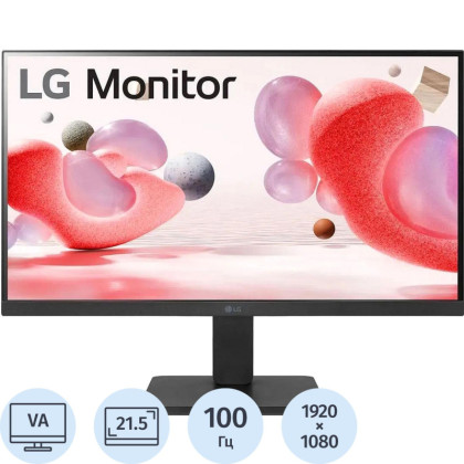 Монитор LG (22MR410-B.ARUQ)21.45/FHD/VA/100Hz/250cd/5ms/HDMI/DP/VGA
