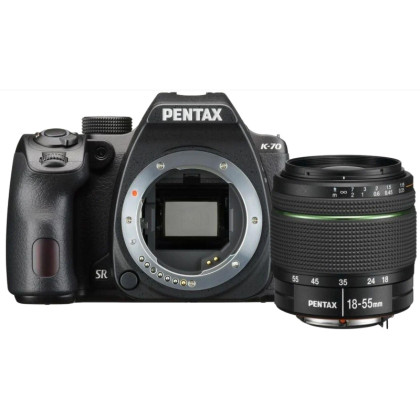 Фотоаппарат Pentax K-70 + объектив DA L 18-55 WR черный (S0016268)