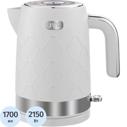 Чайник электрический JVC JK-KE1722, 1,7л, 2150ВТ, белый