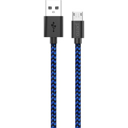 Кабель USB PERO DC-04 micro-USB, 2,5А, 2м, Blue-black