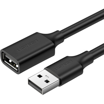 Кабель UGREEN US103 (10316) USB 2.0 A Male to A Female Cable.2м черный