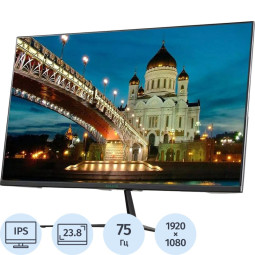 Монитор Valday (AE24AVB) 23.8/FHD/IPS/250cd/5ms/75Hz/HDMIDP/VGA
