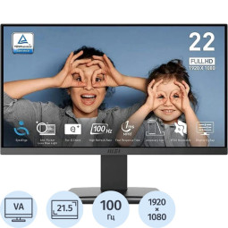 Монитор MSI MP223 E2(9S6-3PB9CH-026)21.5/FHD/VA/100Hz/250cd/4ms/HDMI/DP