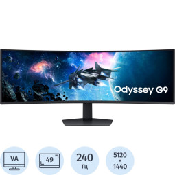 Монитор Samsung Odyssey(LS49CG954EIXCI)49/DQHD/VA/240Hz/450cd/1ms/HDMI/DP