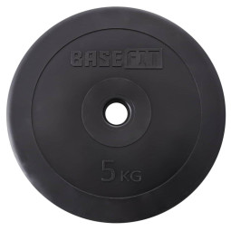 Диск пластиковый BASEFIT BB-203  5 кг, d=26 мм, черный,УТ-00019755