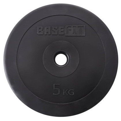 Диск пластиковый BASEFIT BB-203  5 кг, d=26 мм, черный,УТ-00019755