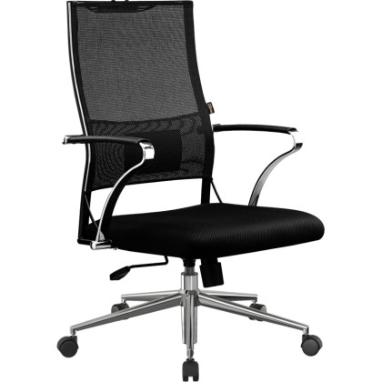 Кресло MT_Sit Air-180/Km00/Wh00/K15cL(M09.B23.G18.W01),черный, хром