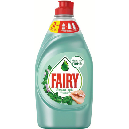 Средство для мытья посуды Fairy Нежные руки Чайное дерево и Мята 450мл