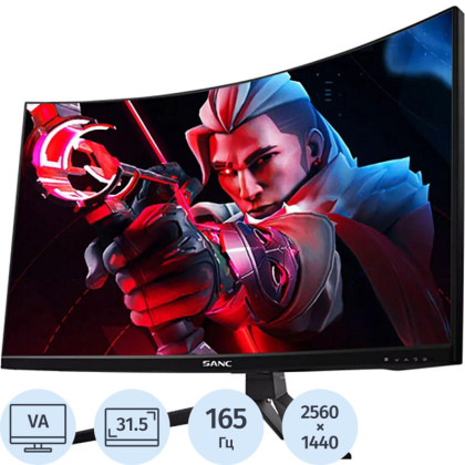 Монитор Sanc T980 Pro (M3238QPD) 31,5/2K/VA/165Hz/1ms