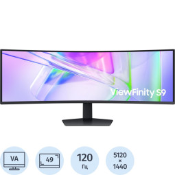 Монитор Samsung (LS49C950UAIXCI)49/DQHD/VA/120Hz/350cd/5ms/HDMI/DP