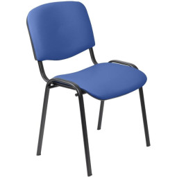 Стул UA_EChair Rio(ИЗО/ISO) черный, к/з синий  V-15