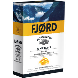 БАД Норвежская Омега-3 ФЬОРД FJORD, капсулы 30шт