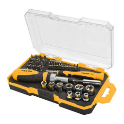 Набор бит  1/4, PH, PZ, Hex, Torx, Slotted, 42 предмета TOLSEN TT20041