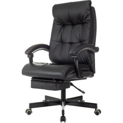 Кресло VB_EChair 624 PU PM черный эко.кожа  подст.для ног