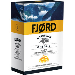 БАД Норвежская Омега-3 ФЬОРД FJORD, капсулы 60шт