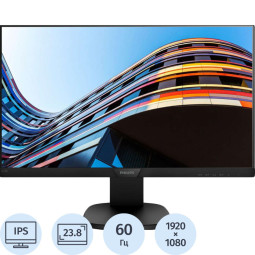 Монитор Philips (243S7EYMB/00) 23.8/FHD/IPS/60Hz/HAS/VGA/DP