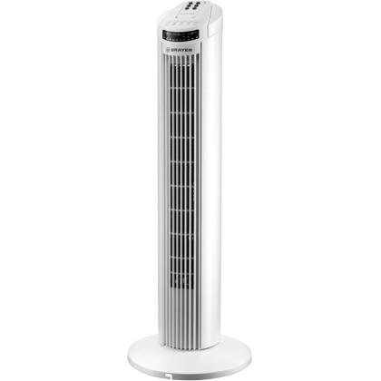 Вентилятор BRAYER BR4958WH, Колонный, мех.упр.,пульт ДУ,вращ.90°,мощ-ть50Вт
